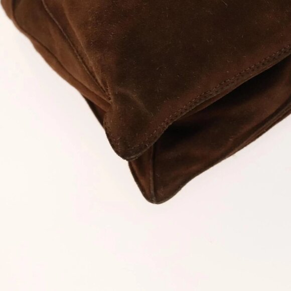 CHANEL Shoulder Bag Suede Brown CC Auth BA4603 - Picture 3 of 16